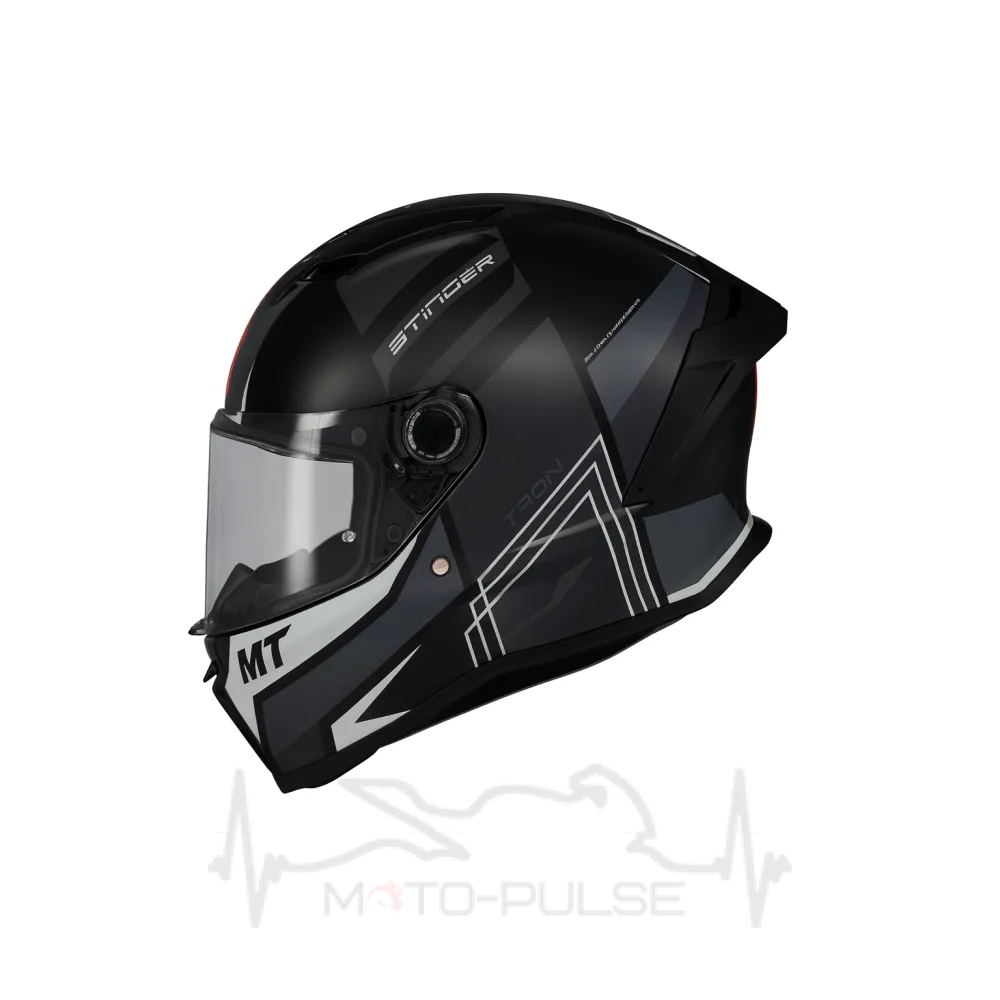 Мотошолом MT Stinger 2 Tron B12 чорний/сірий (L)